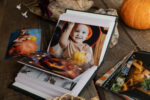 Open,Picture,Album,With,Halloween,Printed,Photos.